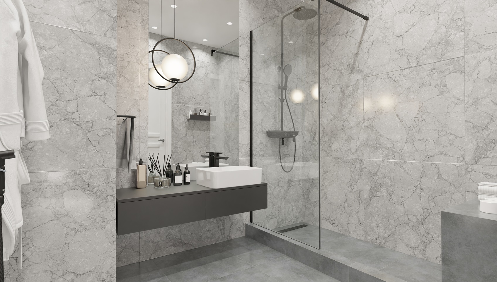 Душевая в стиле лофт (6,05 кв.м)